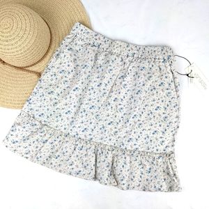NEW Rachel Zoe Linen Ruffle Skirt